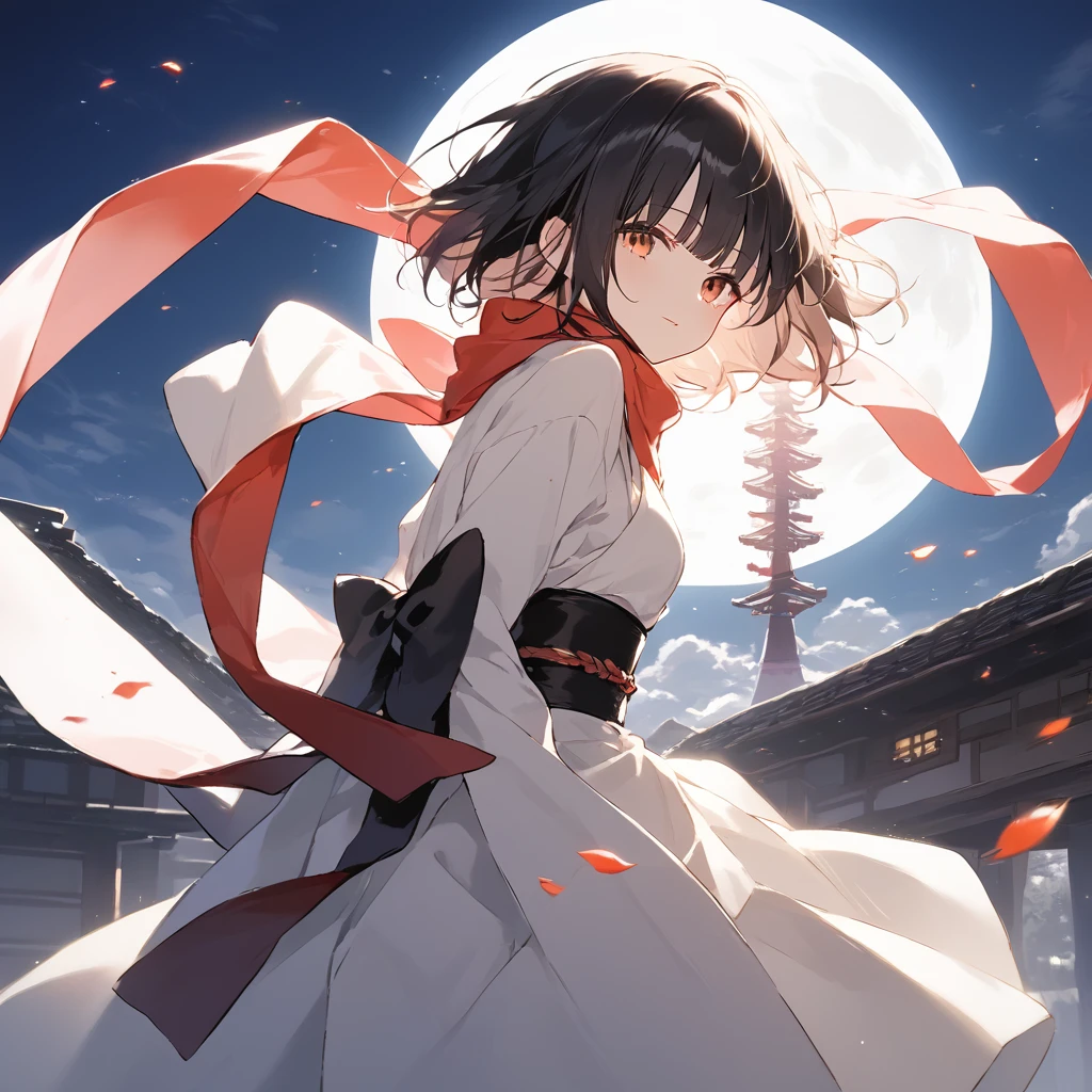 score_9, score_8_up, score_7_up, source_anime, best quality, masterpiece, official art, absurdres, highres, ultra-detailed,waifu2x,Collection: Slice of Life,break,1girl, ninja, noh mask, short hair, breasts, beautiful detailed eyes, bike shorts, scarf, sweat, open mouth, expressionless, ninja stance, hold kunai, outdoors, torii, night, moon, wind,break,(clear line illustration:1.2), super detailed skin,very high resolution, very aesthetic, Best sexual lighting powered by famous artist, 8k,cute picture,beauty illustration,photoshop_(medium),,(Detailed Lighting),best anime 8k konachan wallpaper, pixiv contest winner, 