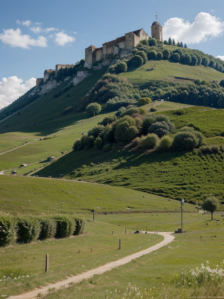 Genere moi un paysage montagneux hyperealiste