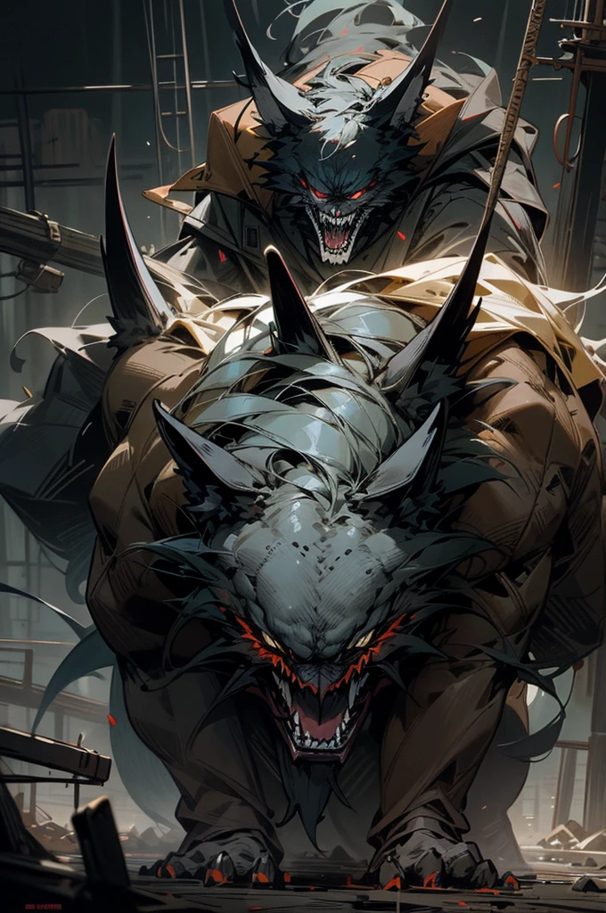 Spawns a completely white, eyeless beast with a humanoid body that has a black mini-robe and a sword embedded in its arm and an eight-ball wheel floating on its head.