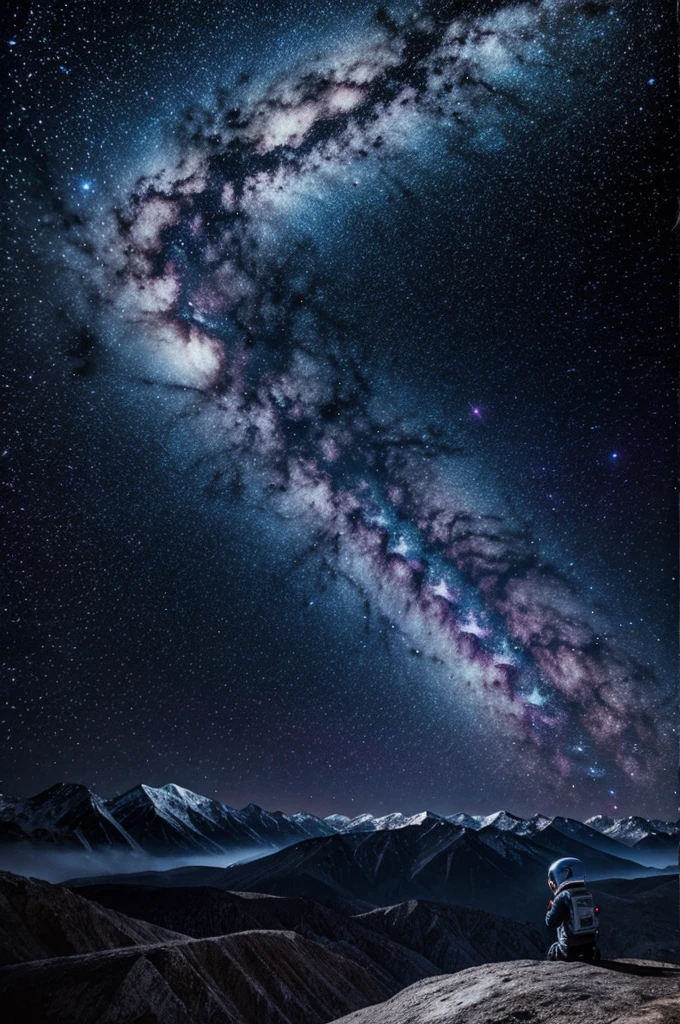 Space with galaxy 