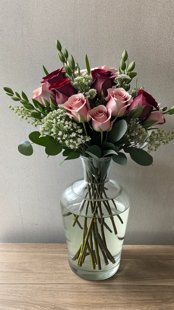 un vase de fleurs