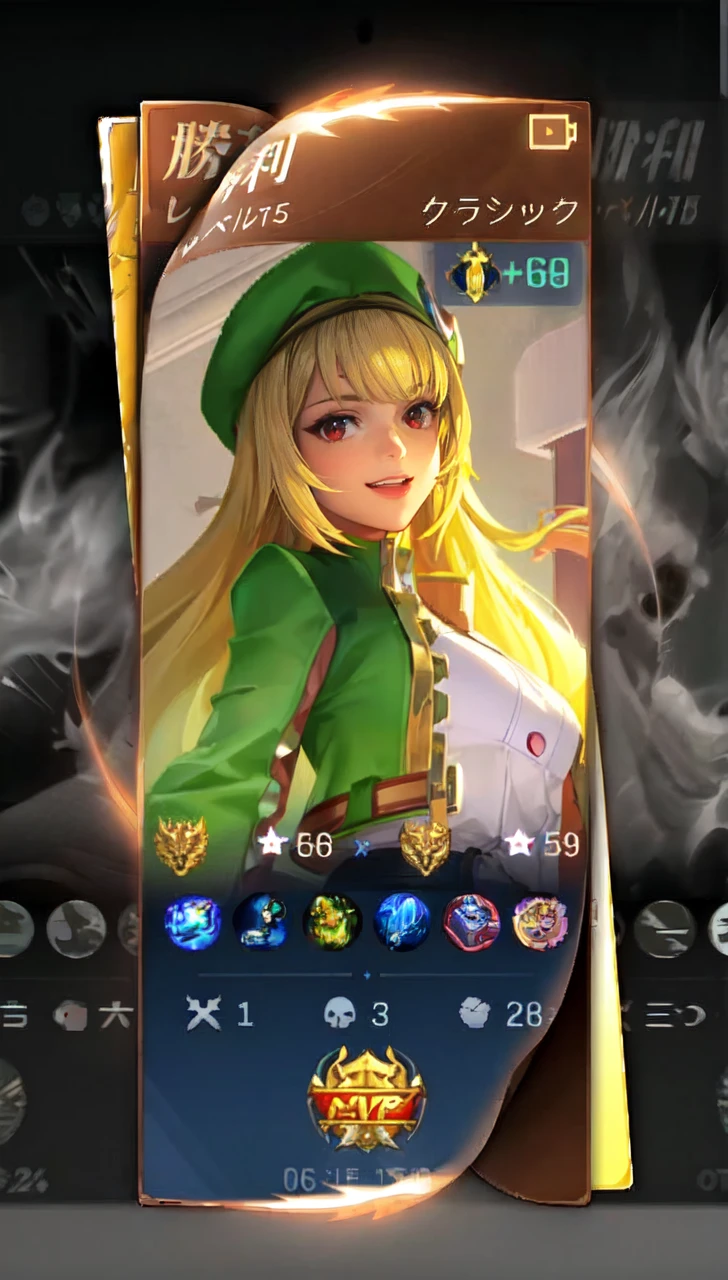 (fidelity: 1.4), amazing, masterpiece, ((female, big boobs)), slim, muscular, sharp ears, light gray skin, long curly gray hair, red eyes, smile, minder, do not disturb, Recite the Pipa