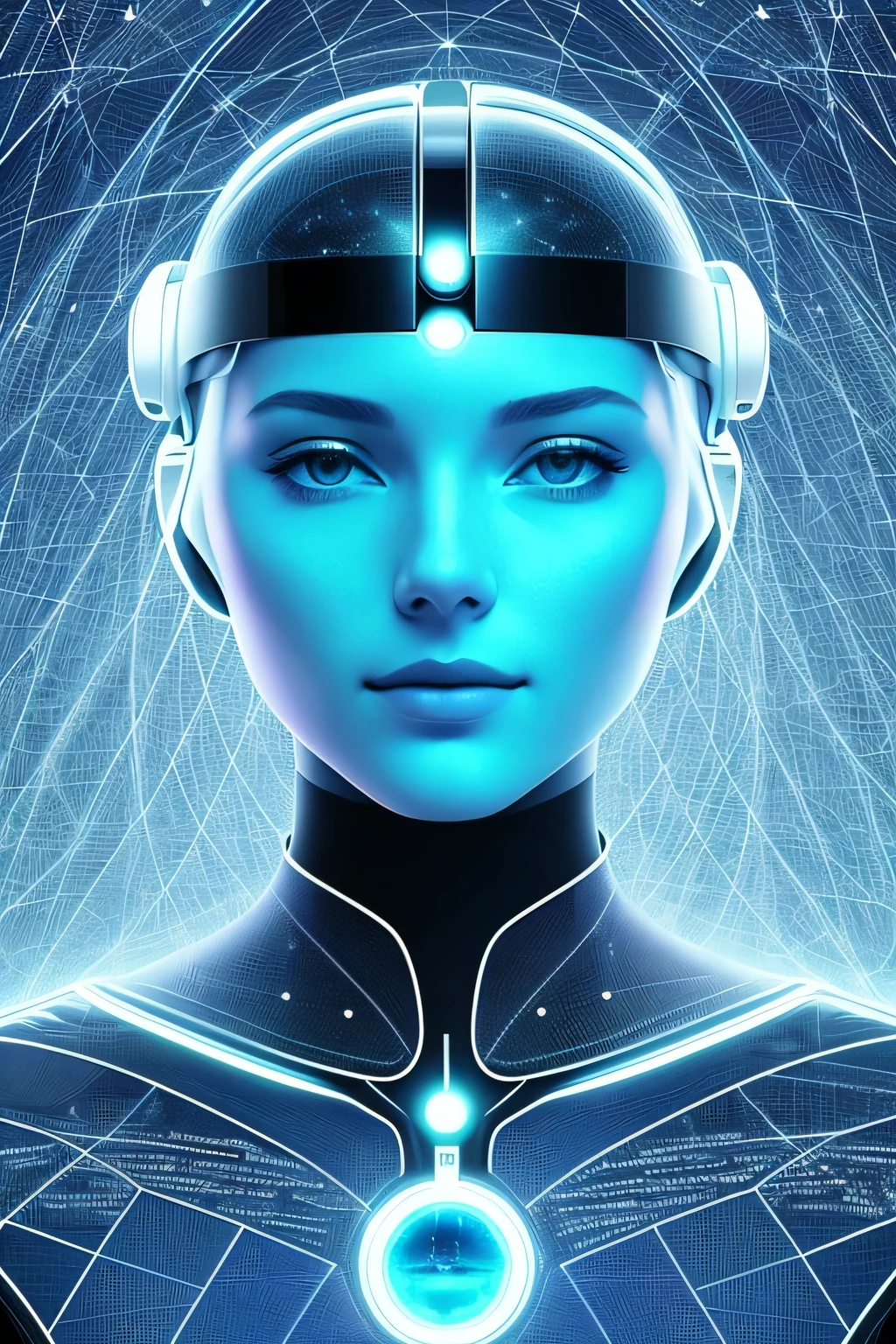 Minimalist poster on Artificial Intelligence:
A thought-provoking vision of the future, centered around human faces intertwined with intricate neural network diagrams. Shades of blue and silver dominate, evoking a sense of modern sophistication.
Asymmetrical Design:
The layout daringly deviates from symmetry, luring the audience with intrigue. Bold typography emerges in contrast, unlocking a realm of visual appeal.
Futuristic Images:
Meticulously crafted depictions of human faces merge seamlessly with cutting-edge neural network diagrams. Each image is a testament to the synergy between man and machine.
Neural Network Diagrams