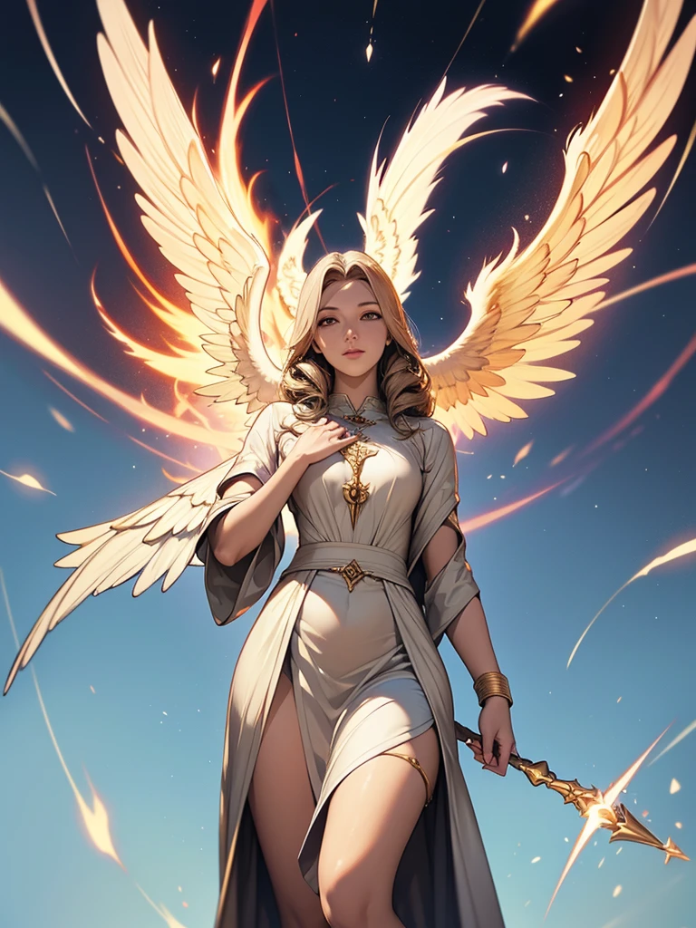 Guardian Angel and Divine Flame, Great impactful images, Very detailed and perfect, 4K resolution
