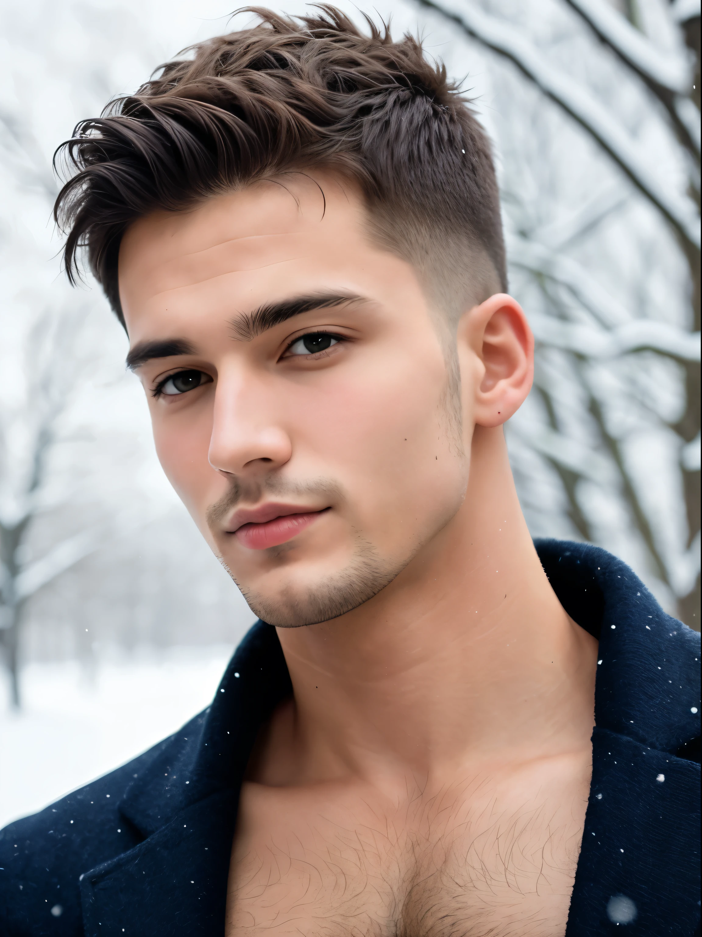 Men, six pack, winter, short hair, potrait, ultra detailed, huge