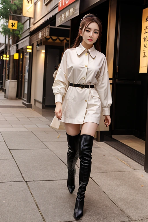 zhao liying in thigh high boots femdom