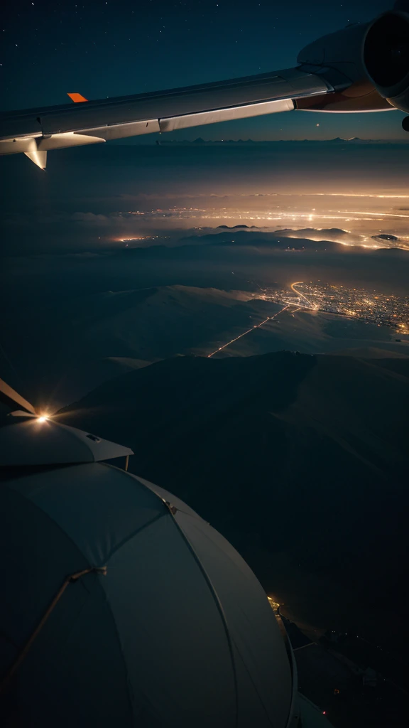 camps in a plane region at night 