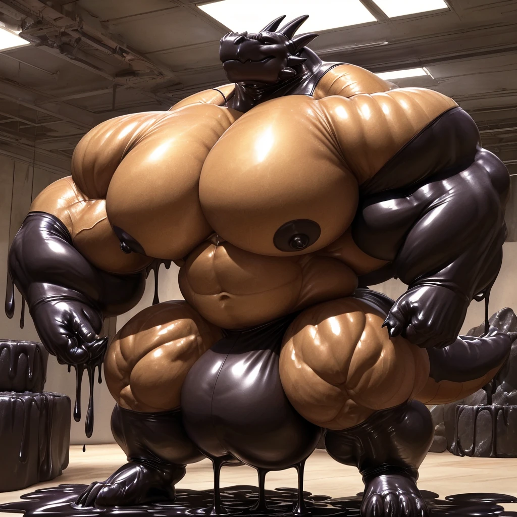 solo, male, , , , (hyper pecs:1.2), (long thick thighs:1.5), standing, indoor,,(,,(,solo,very hyper muscles:1.3)((, Huge bulge:1.3)))(corruption)), black glowing liquid,(((liquid_latex, , rubber:1.2),,black latex,goo transformation,(gooey)()(l),unreal engine,perfect light,detailed, photorealistic, 4k, hd, , , , good anatomy, , (), ,, high quality, best quality, concept art, photorealistic, dragon