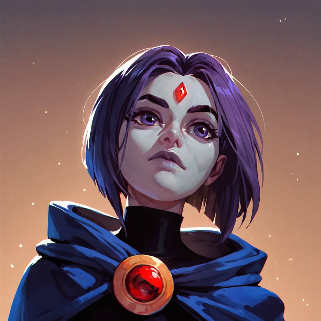 score_9, score_8_up, score_7_up, score_6_up, score_5_up, score_4_up, score_9, medium shot, portrait of raven form teen titans, rating_safe