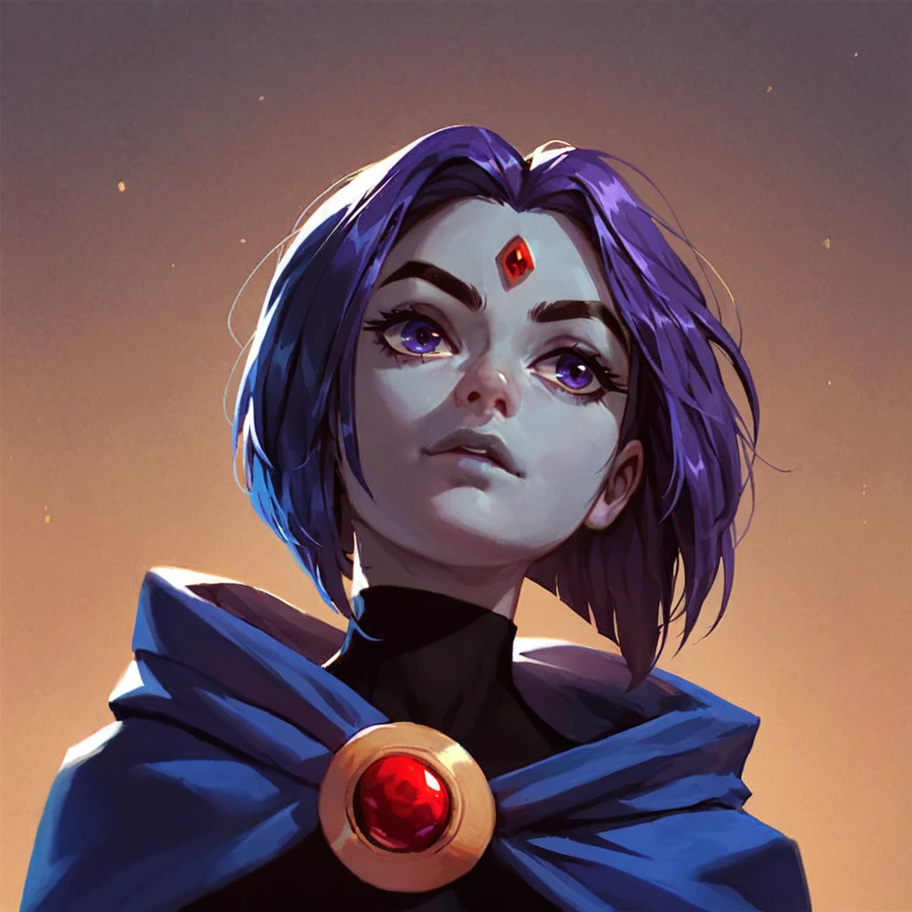 score_9, score_8_up, score_7_up, score_6_up, score_5_up, score_4_up, score_9, medium shot, portrait of raven form teen titans, rating_safe