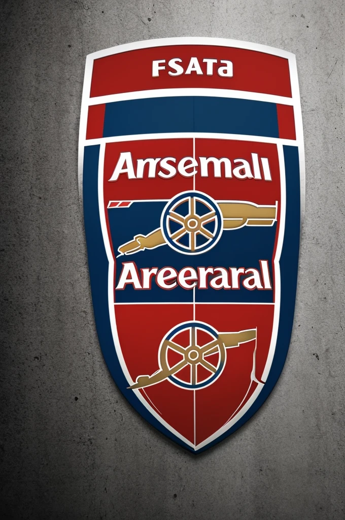 Crea un logo/escudo de equipo de futbol parecido, no igual, al logo del equipo de futbol Arsenal