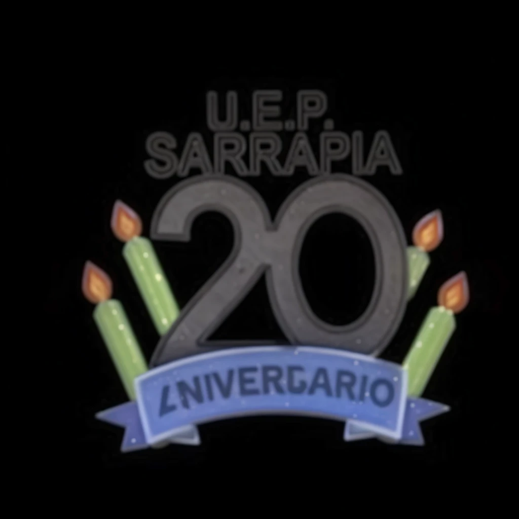 Un logo de 20 aniversario que contenga escrito U.E.P SARRAPIA