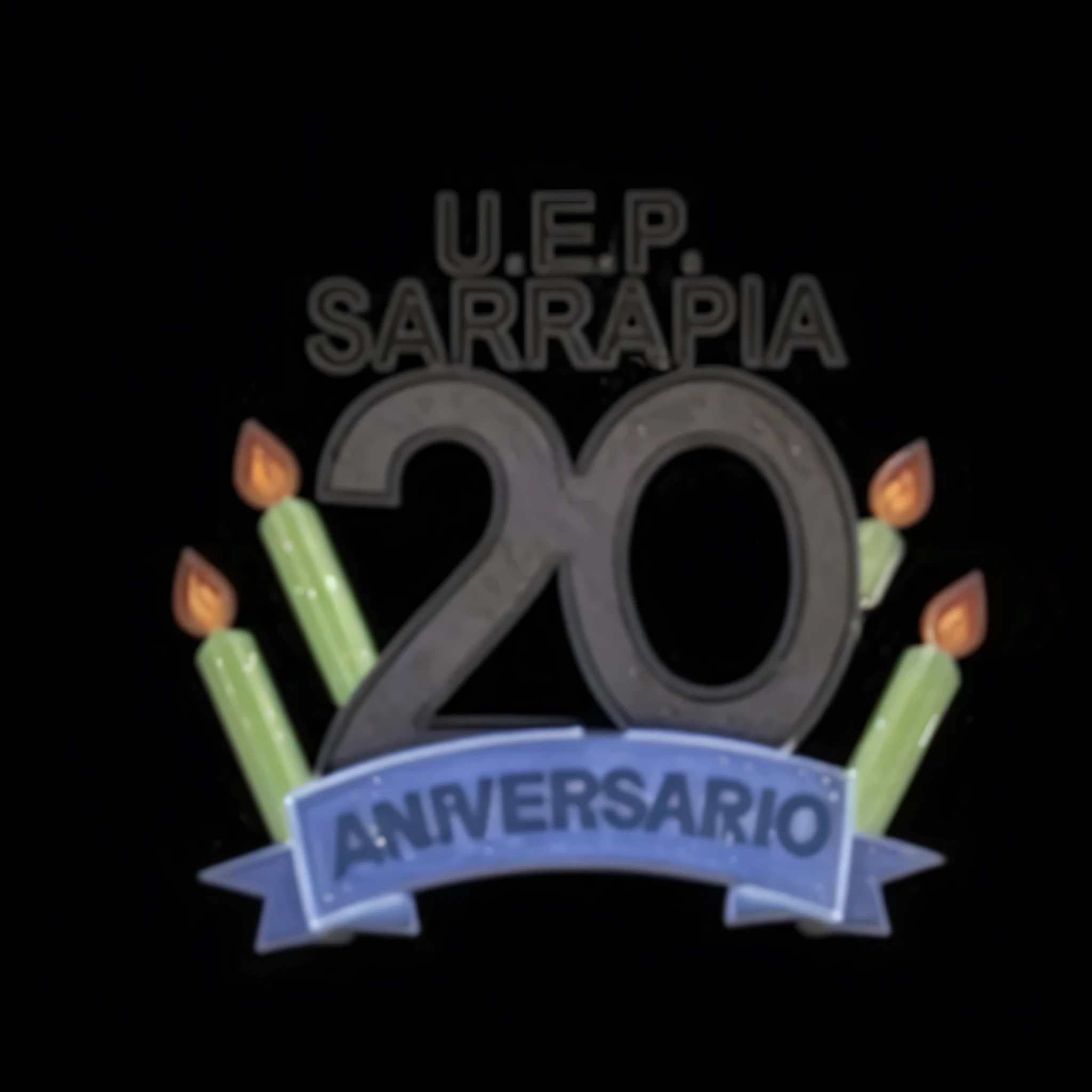 Un logo de 20 aniversario que contenga escrito U.E.P SARRAPIA