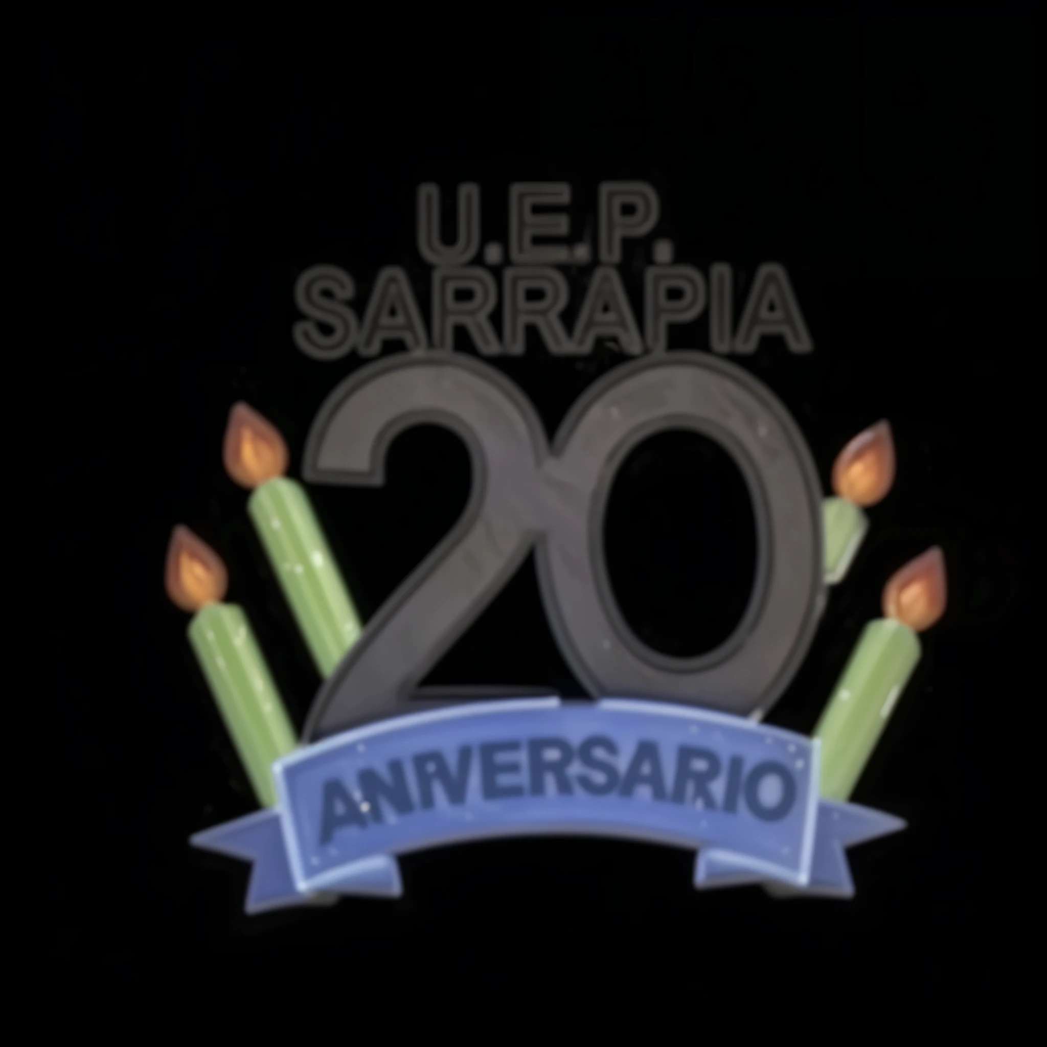 Un logo de 20 aniversario que contenga escrito U.E.P SARRAPIA 