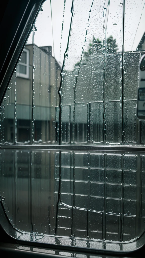 a wet car glass from inside , rainy season 