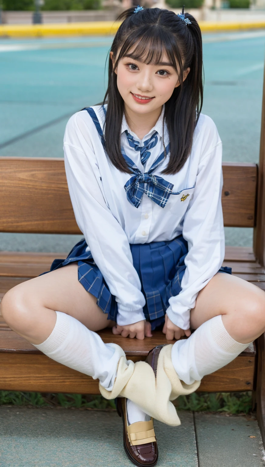 (photorealistic:1.4), best quality, masterpiece, raw 32k photo, (extremely detailed japanese beautiful girl), (extremely detailed eyes:1.2),(baby face), (cute face:1.2), ultra-detailed, ultra high res, amazing, BREAK,sitting,
(school uniform:1.5),detailed school girl, (disneyland:1.3), beautiful detailed girl, bangs, cute face, miniskirt