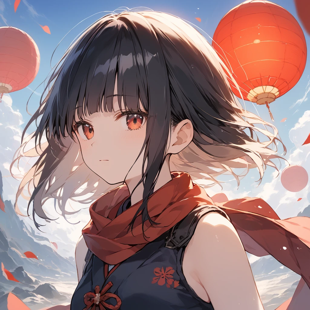 Raise the red flag in your hand,National,Chinese big breasts,red colour,simplebackground