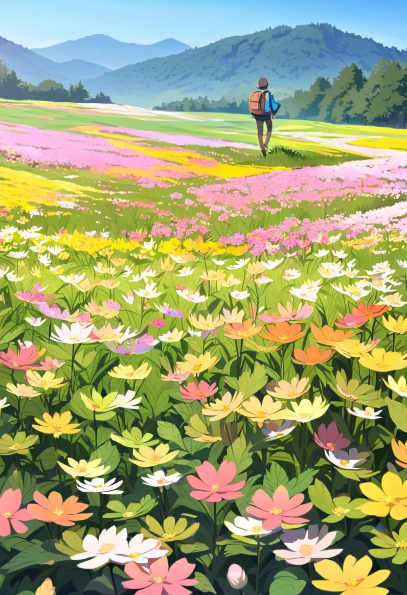 Flower Field, hiking, plateau, spring
