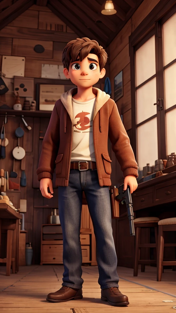 A men with toy gun 