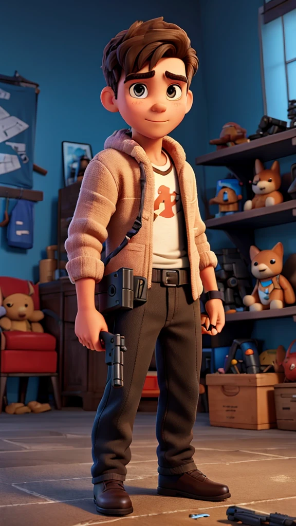 A men with toy gun