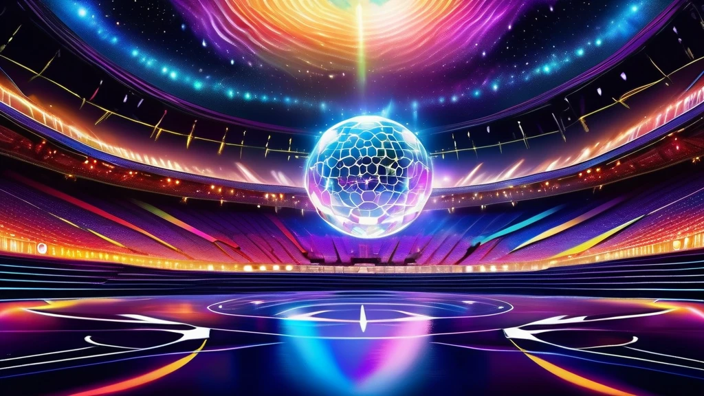 (Illustration of a space soccer field with intricate details for playing soccer:1.3))), Movie angle, (Holographic style illusion with intricate details:1.2), Stunning fiber optic light painting and alcohol ink masterpieces, Dark fantasy and flame harmony, It exudes a vivid and fascinating atmosphere of obscura., Breathtaking beauty, Incredible realism, Realistic and skilled craftsmanship, Exquisite detail and perfect quality, A true work of art, Ultimate quality and resolution, A sophisticated masterpiece with high contrast, (Incredibly detailed paintwork:1.3), ((Delicate and intricate paint strokes:1.2)), Ultra-Realistic Details, (((The depth and dimension of this masterpiece:1.3))), Amazing details, (((Beautiful brushwork:1.3))),