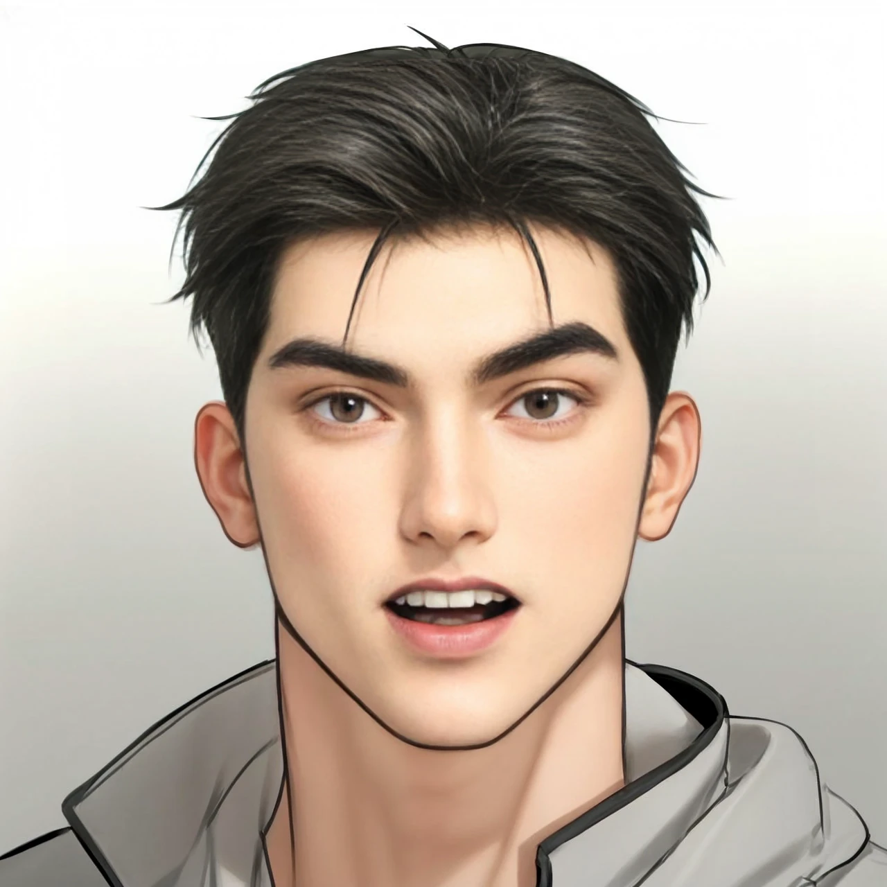 masterpiece, 1boy, adults, handsome, black hair, undercut hair, perfect face, detailed eyes and face, black eyes, clean shaved, muscular, capturing a rural atmosphere, dynamic lighting, unreal engine 5,