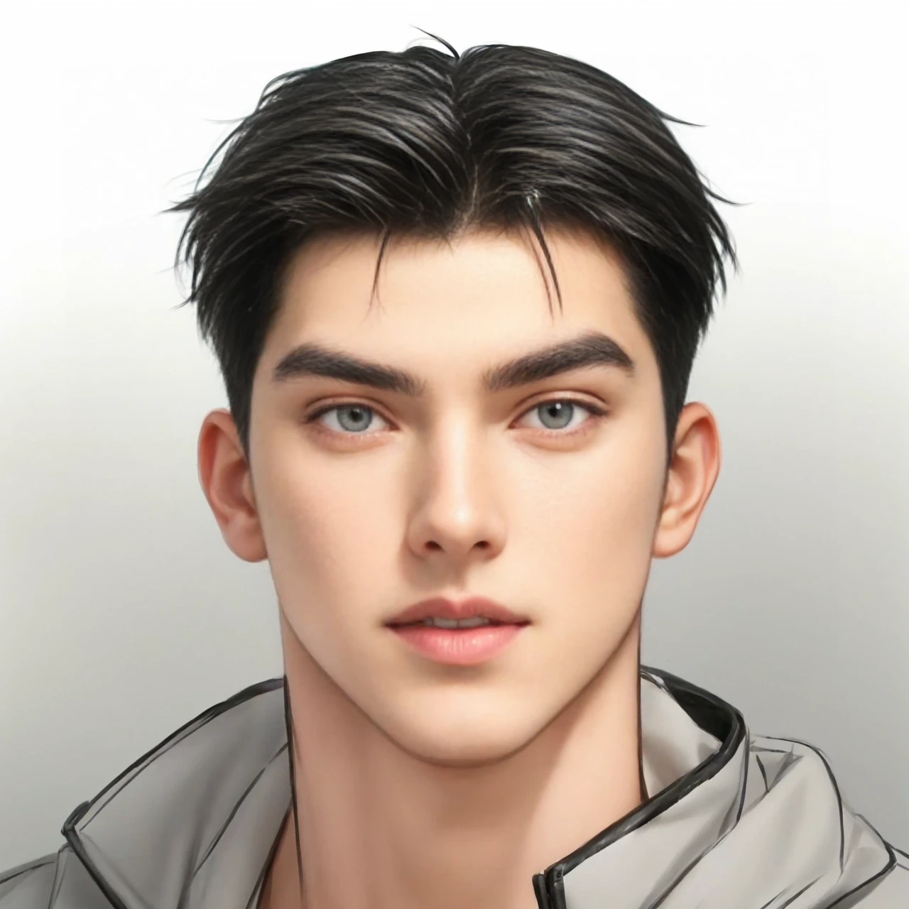 masterpiece, 1boy, adults, handsome, black hair, undercut hair, perfect face, detailed eyes and face, black eyes, clean shaved, muscular, capturing a rural atmosphere, dynamic lighting, unreal engine 5,