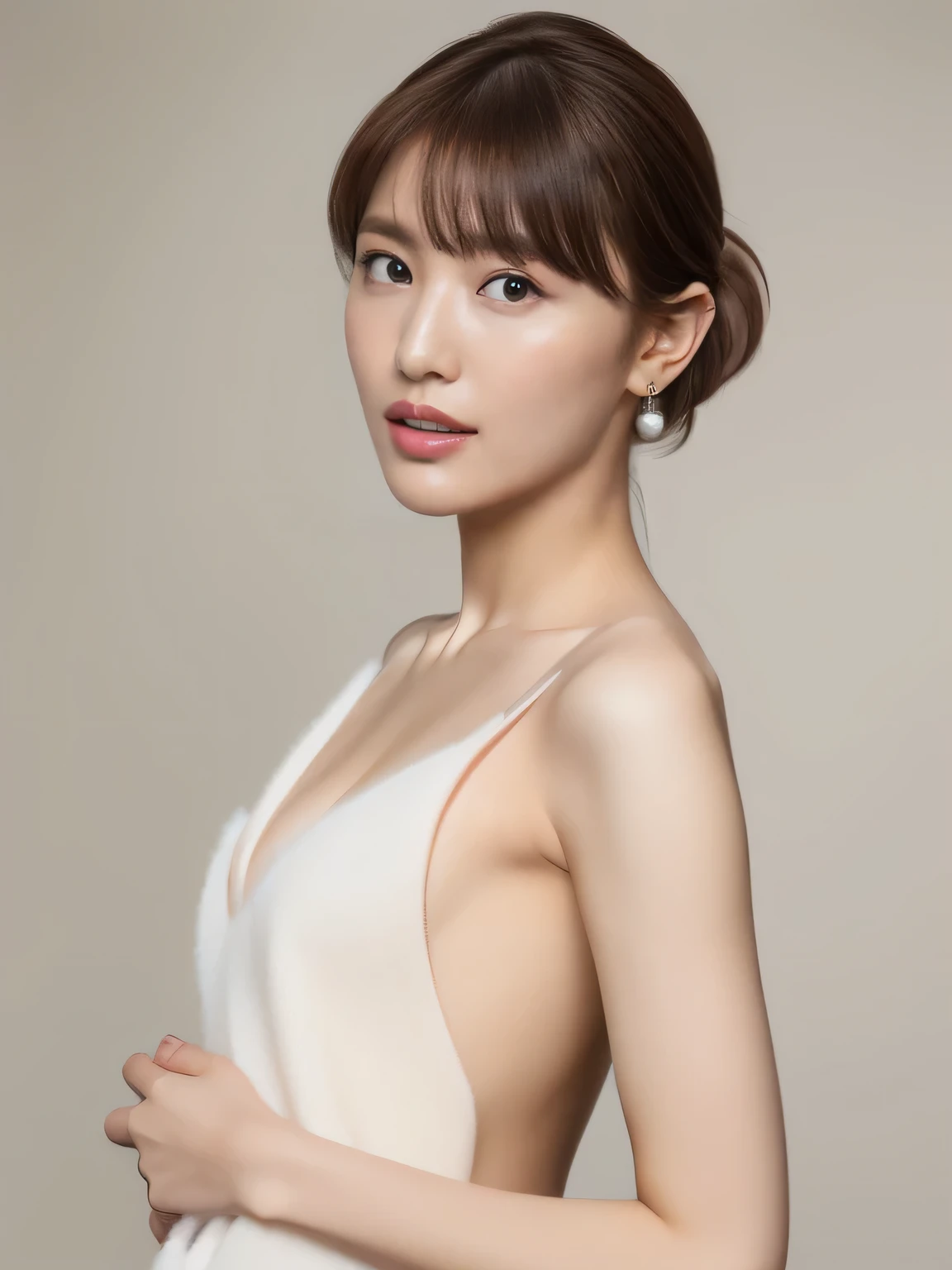 ((Immersive photos, Sexual Photos, Take a full body photo:1.5)),
(Wearing a volleyball team uniform:1.5),
(No bra,Beautiful thighs,Ultra-detailed skin,Small pores in the skin:1.4),
((Her body is incredibly beautiful and stylish :1.4)),
((Lying on one's back in bed, Sitting with legs wide apart :1.6)),
((24-years-old, Professional athletes, Model-like beautiful woman, Beautiful Faces:1.5)),
((Naughty lips, Sexy body, Body facing forward:1.4)),
((Small breasts, Flat Chest, chest is slightly drooping:1.2)),
((Large bedroom, Spotlight:1.4)),
Eye focus, Narrow shoulders, Beautiful clavicle, Thin arms, Thin legs, The back of the hand is beautiful and feminine, Slim figure, Soft belly, Tight waist, Highly detailed face, super detailed breasts, Ultra-detailed skin, Fair skin, Shiny skin,
Ultra-detailed lips, Fuller lips, Thick and soft lips, Glossy pink lips,
Blushing, White teeth, blue eyes,
Beautiful actress makeup, Make-up, Pink lipstick,
Dark brown hair, Delicate and soft hair, (Put your hair up, Fluffy short bob, ponytail:1.2), (Sweep your bangs to the side:1.2),
Stylish earrings,necklace,