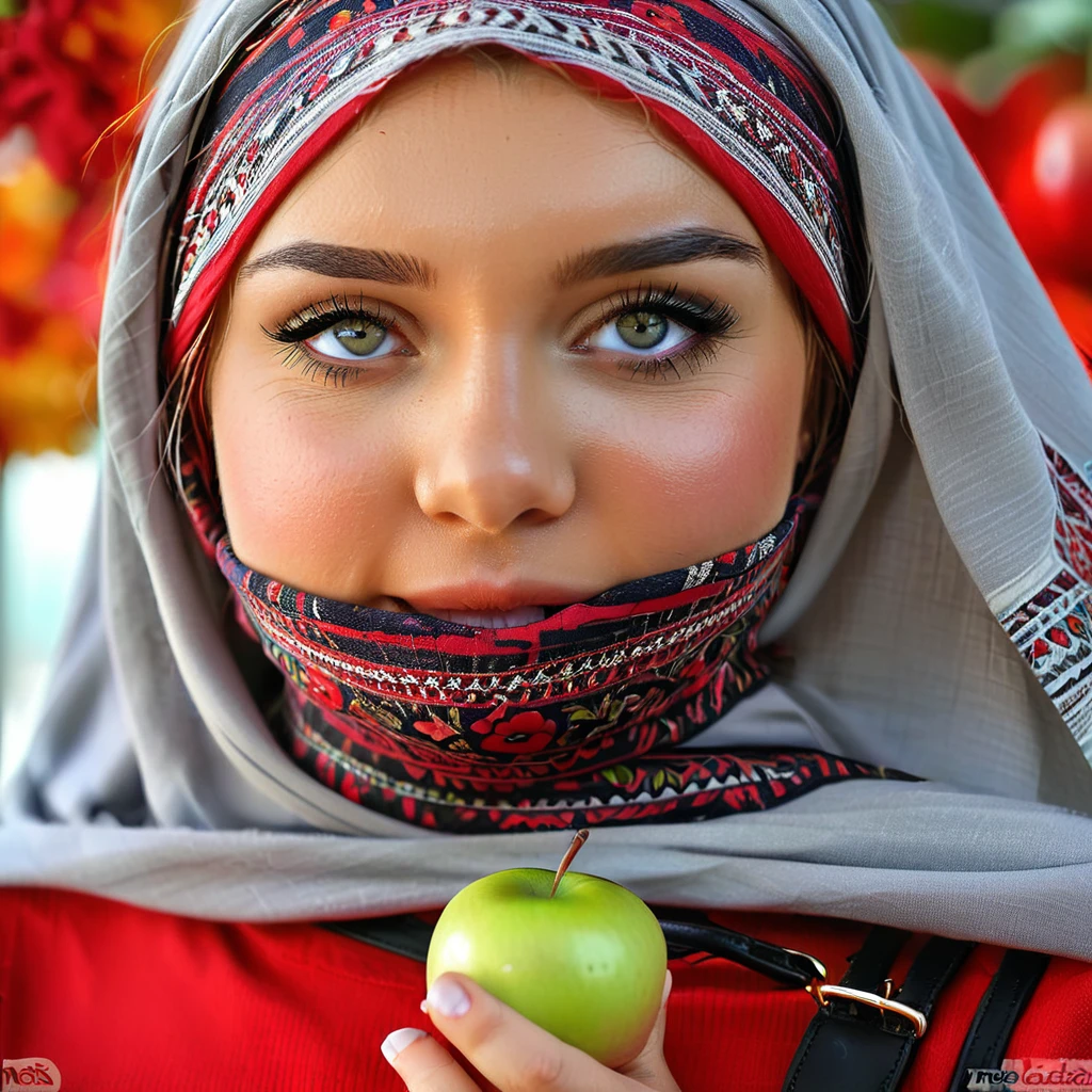 POTRAIT CLOSE UP ZOOM SHOT. ( a russian girl ((wearing tight red pastel floral malay gamis with closed hijab)), simple diamond necklace, ((closed clothes), ((polite clothes)), (( multiple sex body pose))  holding lv handbags. (photo realistic:1.4), (hyper realistic:1.4), (realistic:1.3), (smoother lighting:1.05), (increase cinematic lighting quality:0.9), 32K, 1 busty girl, 20yrs girl, hourglass body. realistic lighting, backlighting, her face shines with passionately agony orgasm. mouth opened was wide, revealing a row of neat white teeth. Her ((seductive eyes)) shone brightly, glowing with genuine happinesd. Her red cheeks added to her radiant face, making anyone who looking it full of lust.light on face, ray trace, (brightening light:1.2), (Increase quality:1.4), (best quality real texture skin:1.4), finely detailed eyes, finely detailed face, finely quality eyes, (tired and sleepy and satisfied:0.0), face closeup,, (Increase body line mood:1.1), (Increase skin texture) in front of  Apple store switch mall , Background