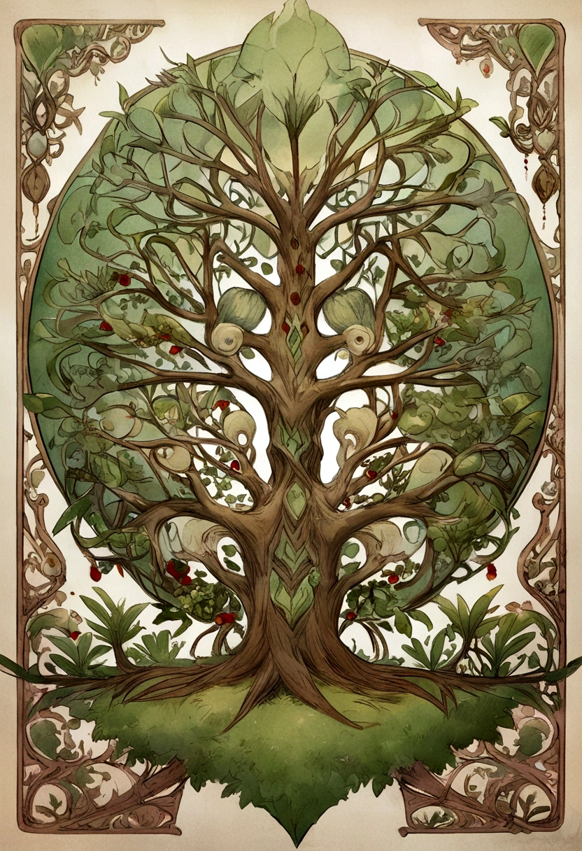 Nordic mitology tree yggdrasil