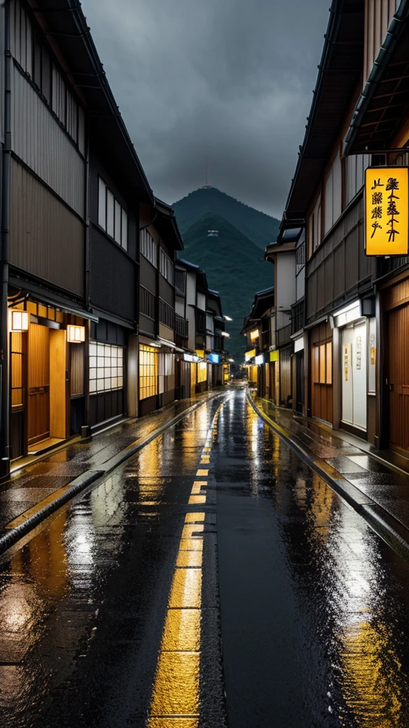 a sailent rainy road in japan