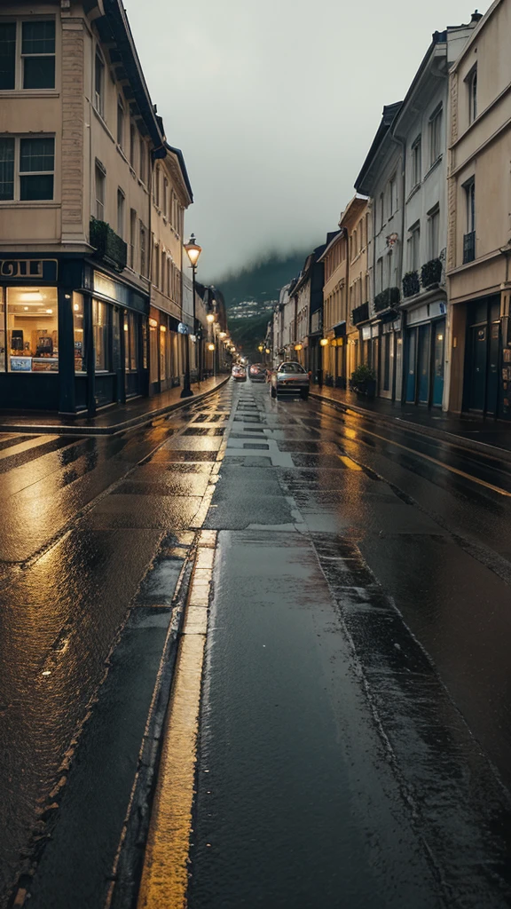 a sailent rainy road 