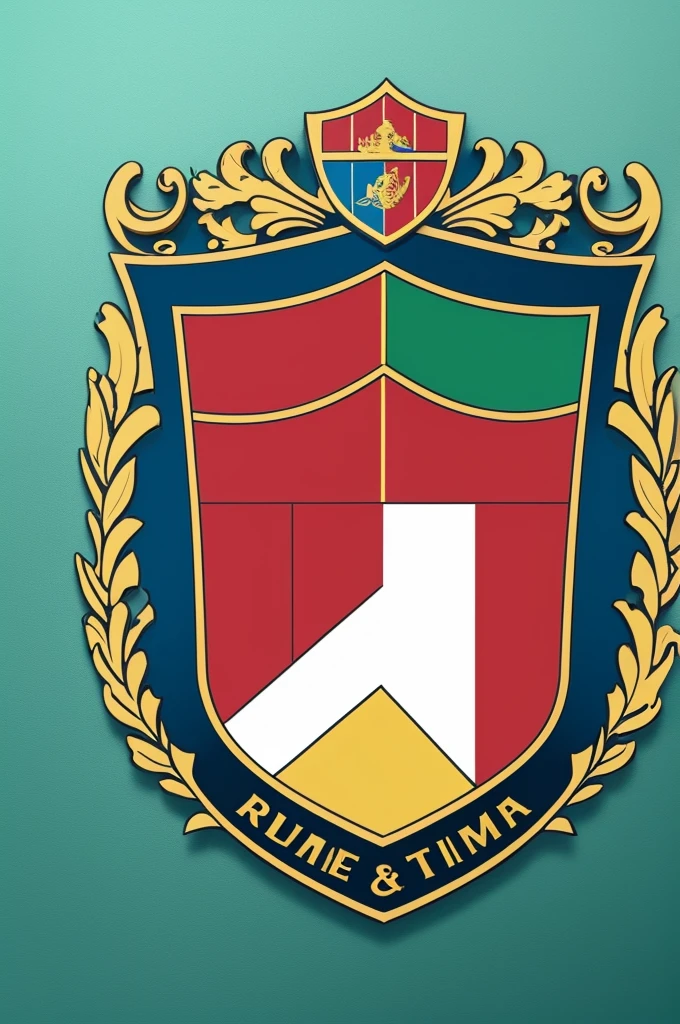 Um escudo para um time de futebol chamado villa juniors com as cores vermelho e branco 