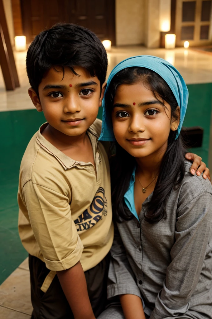 Hindu young boy with Muslim young girl