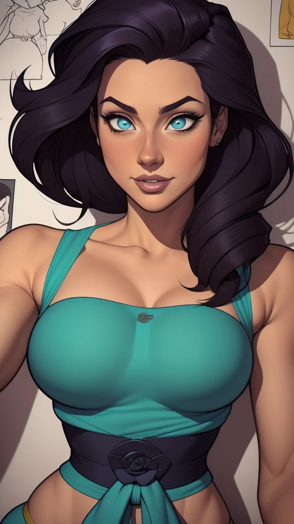 Personagem mulher ninja com marcas de guerras Imagem de desenho animado de uma mulher .cartoon style illustration, estilo de arte dos desenhos animados, estilo de arte dos desenhos animados, digital illustration style, design de personagens altamente detalhado, arte digital detalhada coragem, Forest Fan Art, Design de personagens de retrato, beautiful digital illustration, retrato de alta qualidade, Arte em quadrinhos, mulher jovem cabelo com transas lindas . Beautiful lined eyes Medium large bust and wonderful sexy clothes. image expression of sexual desire from waist to head illustration