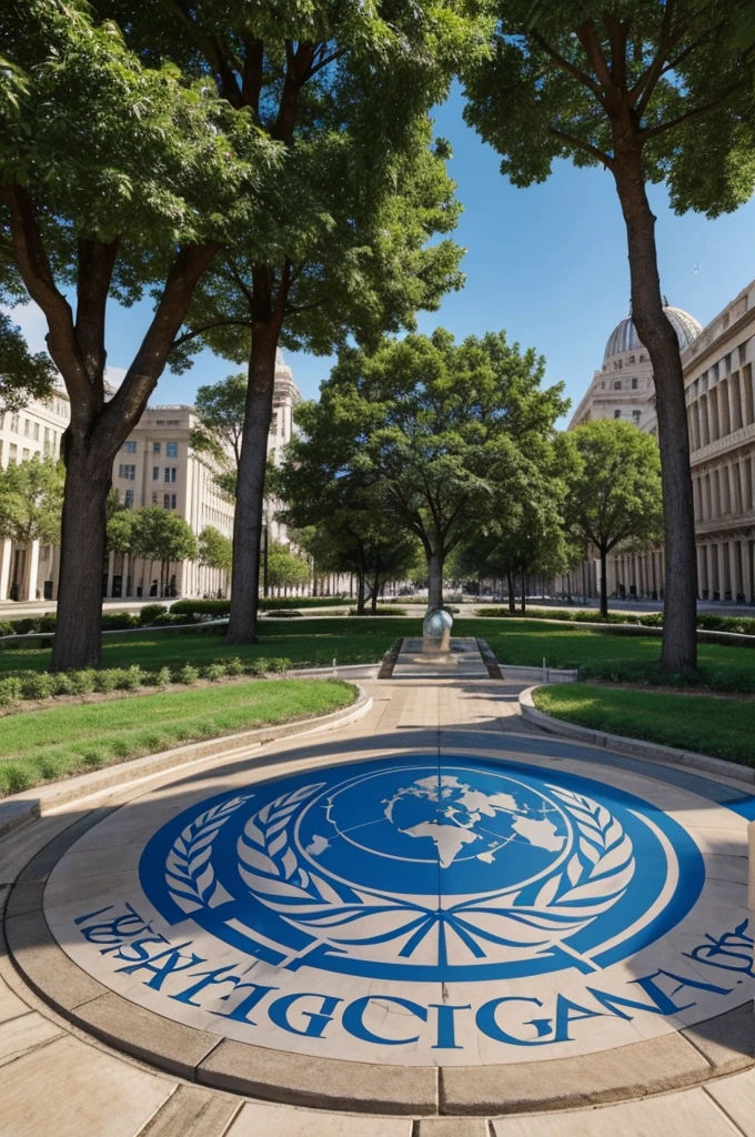 Place Themis in the center
Place images of people of different origins around the central symbol.
In the background depict government buildings or a tree with strong roots
Additionally, you can add the UN flag or the Sustainable Development Goals logo to reinforce the theme.