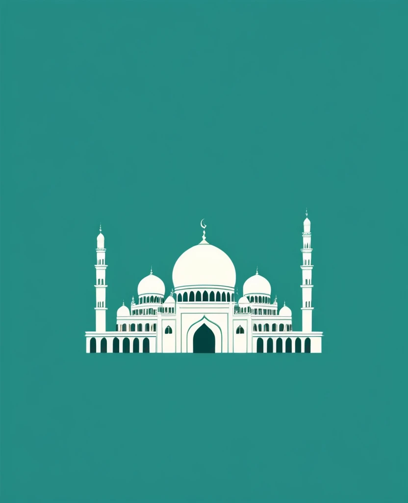 Mosque flat design simple vintage