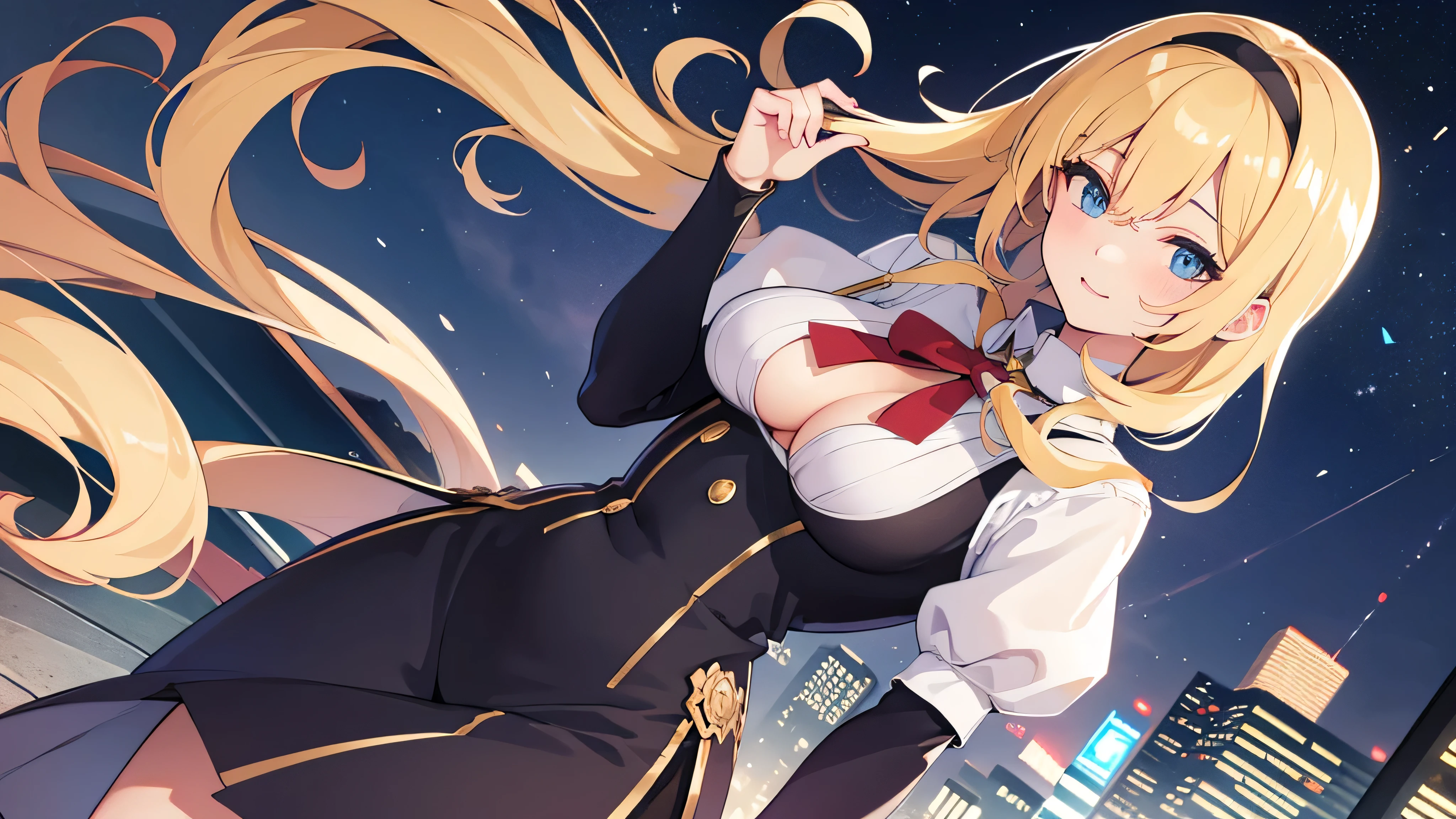 Best quality, une fille, lunette ronde, sexy, tenue moulante, mini jupe, beaux seins ronds, hanche large, belles cuisses, dans une ville, la nuit