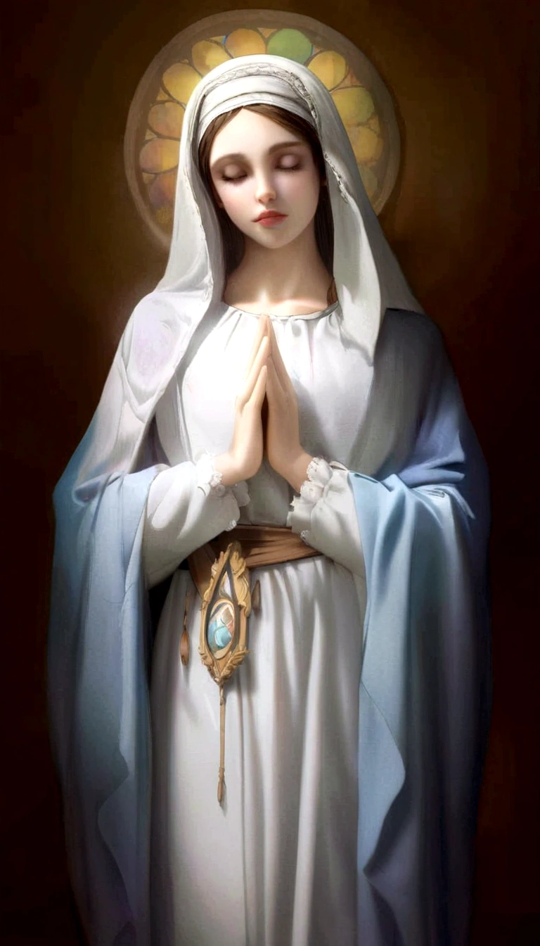 Virgin of Carmel in Stained Glass
