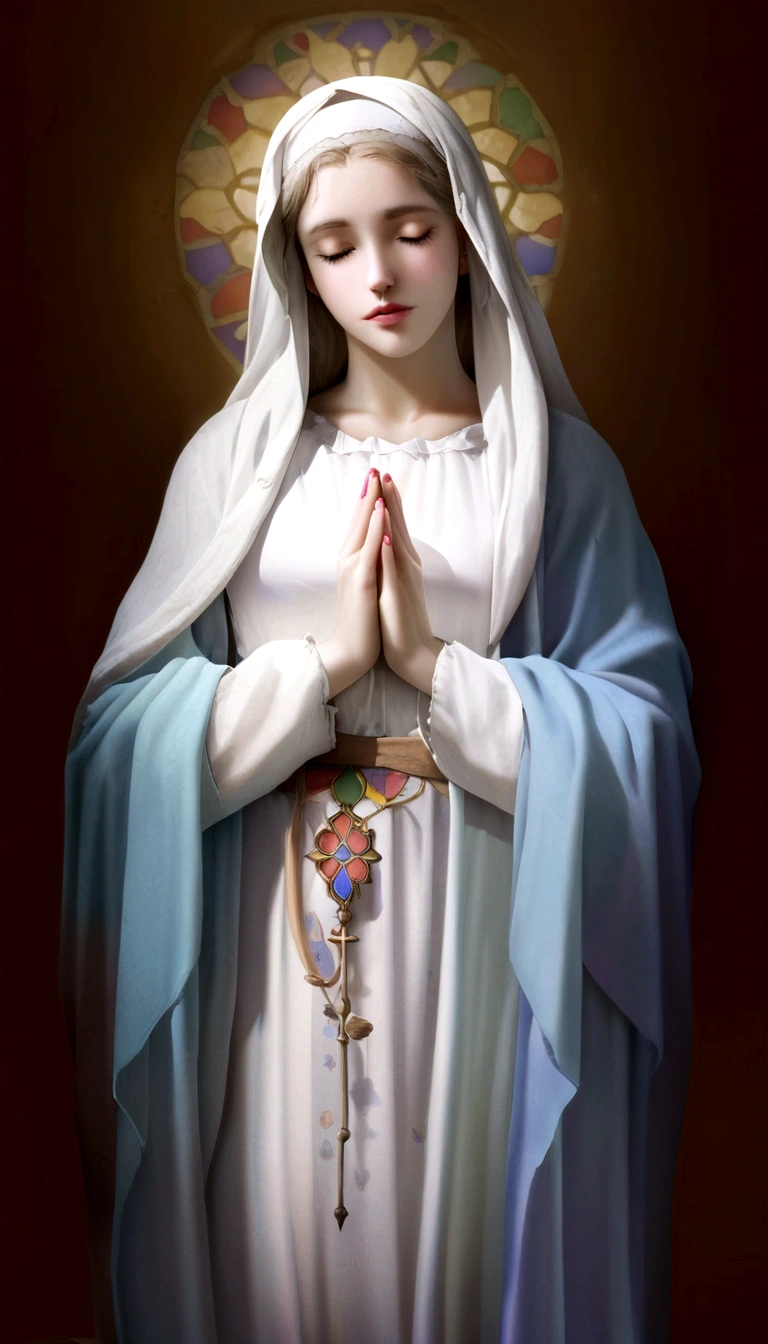 Virgin of Carmel in Stained Glass