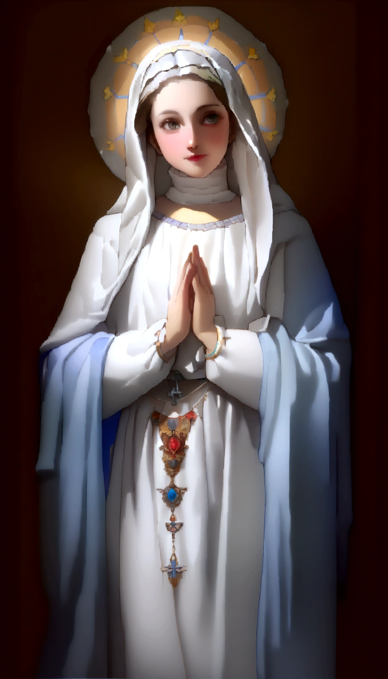 gorgeous and perfect imagine RETRO. with profile in 1/3.IN TRADICIONAL imagine (((OUR LADY VIRGIN MARY OF GUADALUPE))) full body. iN REALIST and MINIMALIST STYLE. In traditional COLORIDE AND COLORFULL costume. ART FOR WILLIAM ADOLPHE BOUGUEREAU