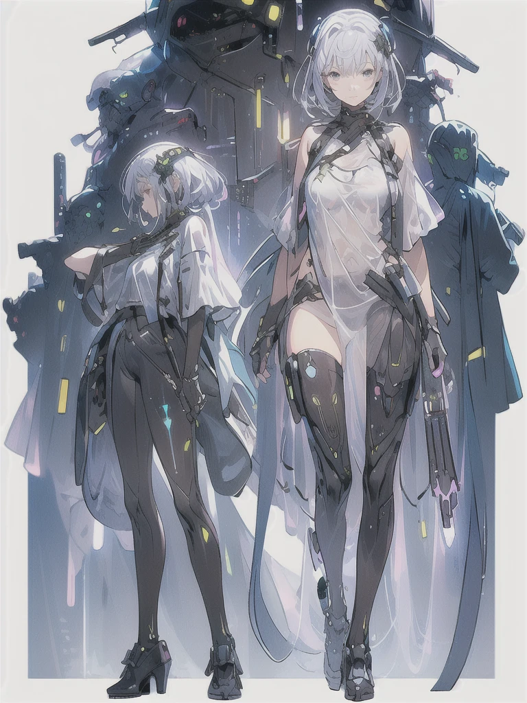 [(white background:1.5)::5],(masterpiece:1.2), best quality,realistic,
Cyberworld,Transparent clothes,1girl,glowing ,night,weapon,
