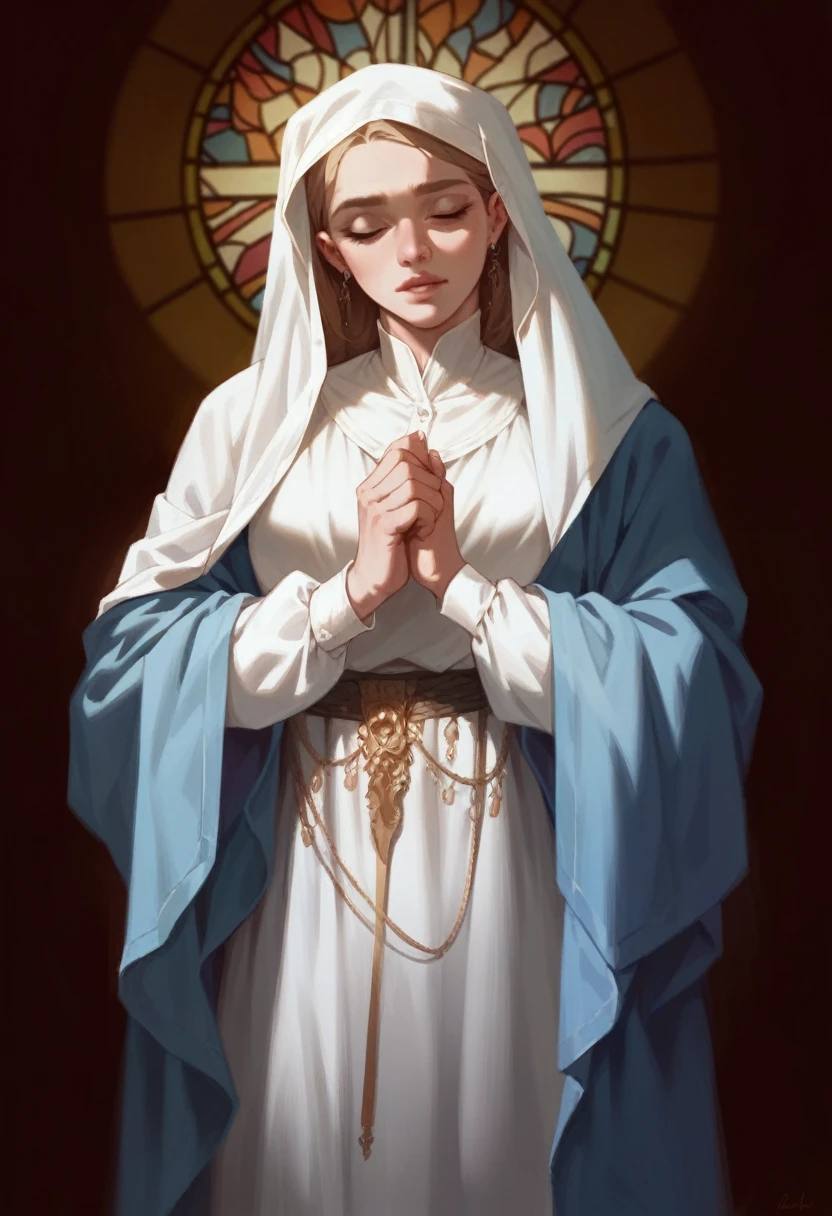 Virgin of Carmel in Stained Glass