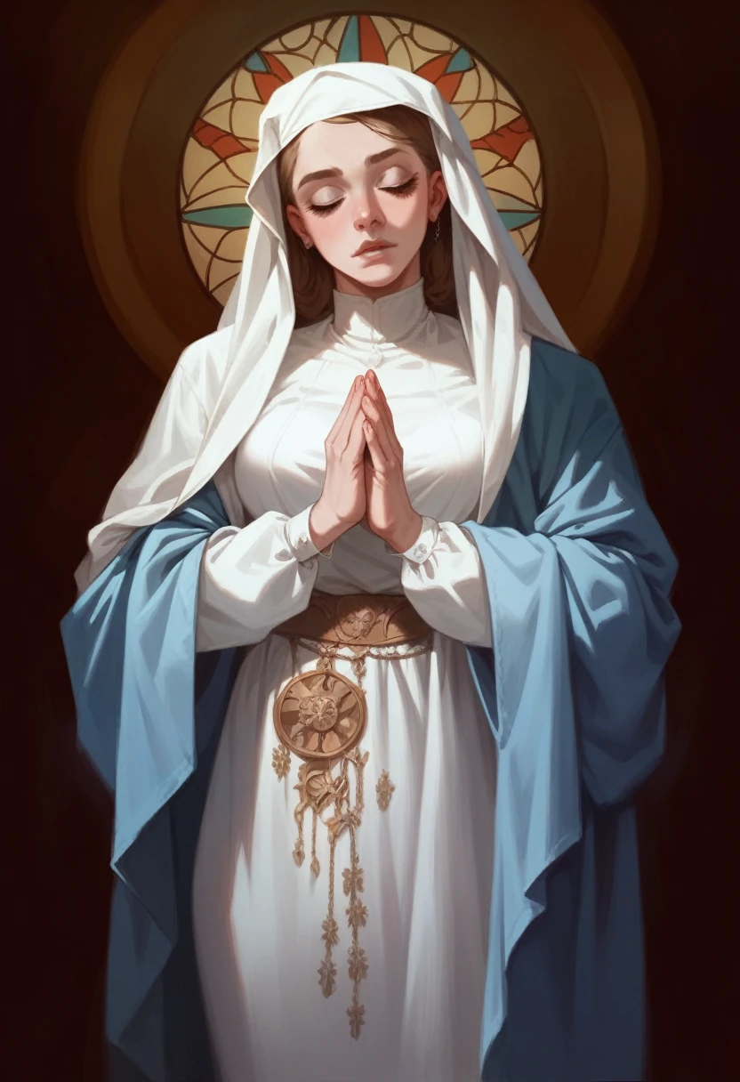 Virgin of Carmel in Stained Glass
