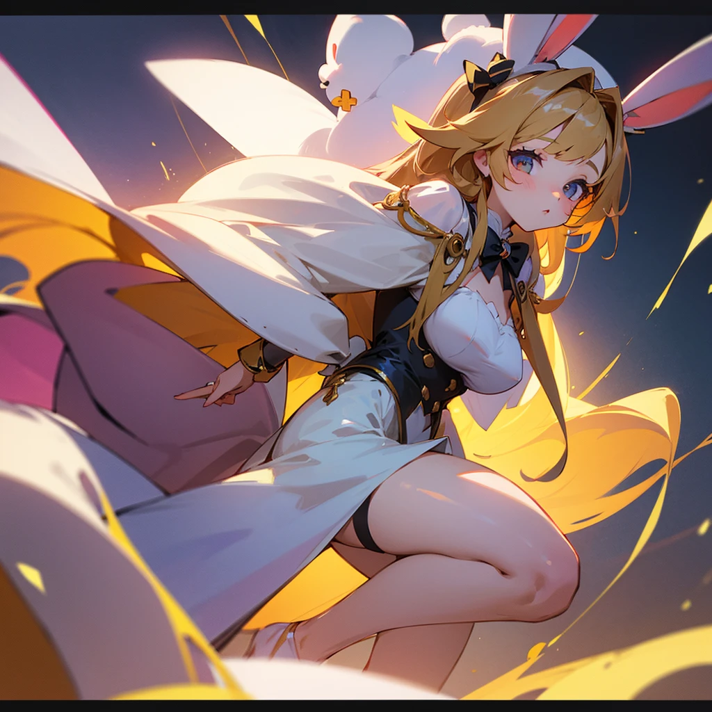 1 girl, long hair, bunny outfit, cute, 4k, masterpiece
