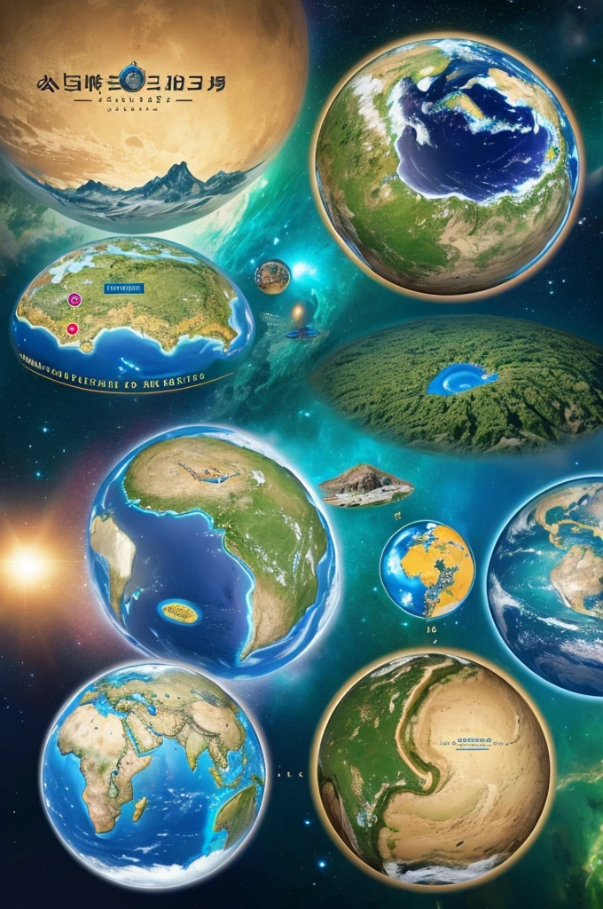 Fictional planet、Imaginary Land、Not Earth、Six supercontinents、Five Continents、11 small continents