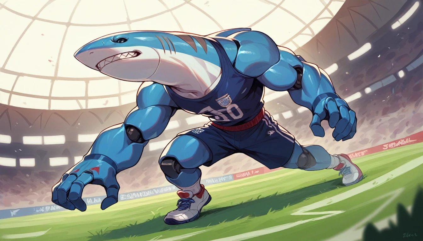 Robot shark in the world cup final stadium