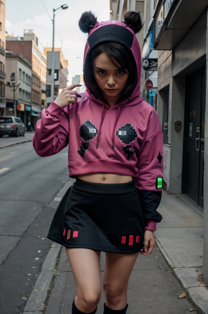 Invader Zim Gir hoodie with knee skirt 