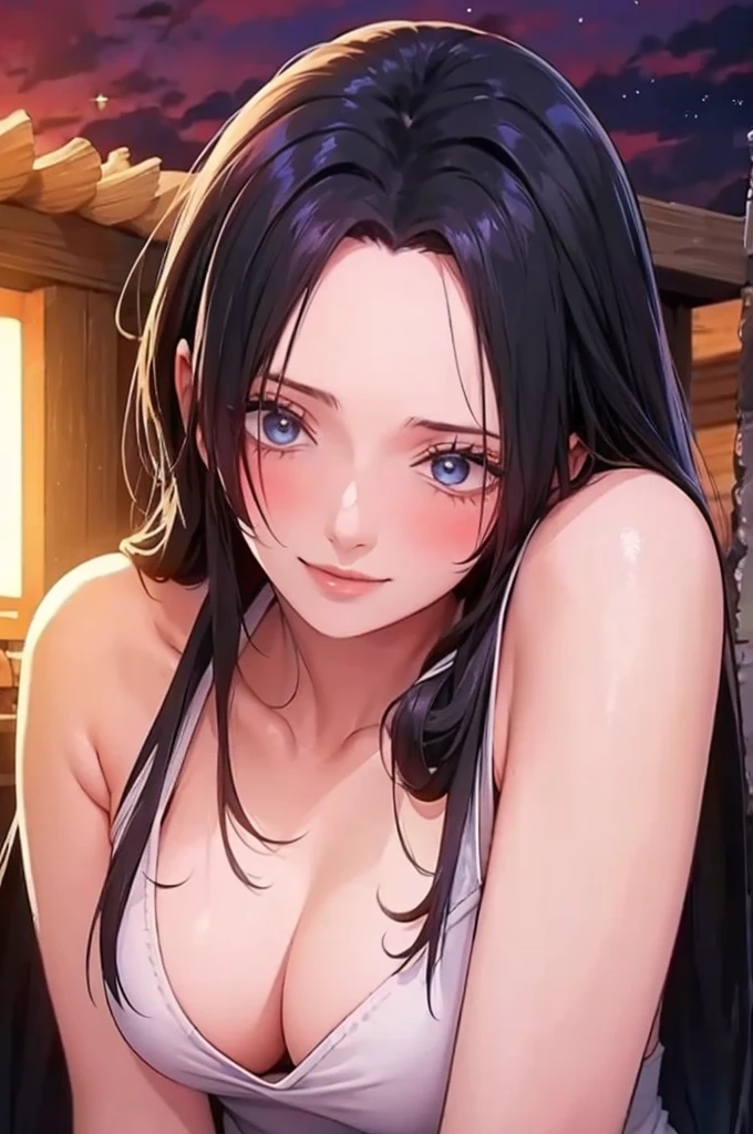 1girl, masterpiece, extremly detailed, (beautiful detailed glow), lens flare, white hair, short hair, floating hair, looking back, back behind, smile, blue eyes, white dress, medium breasts, upper body, wide shot, straw hat, ((salar de uyuni)), sunrise, clouds, backlighting, purple sky, yellow sky, gradient sky, hands on hat