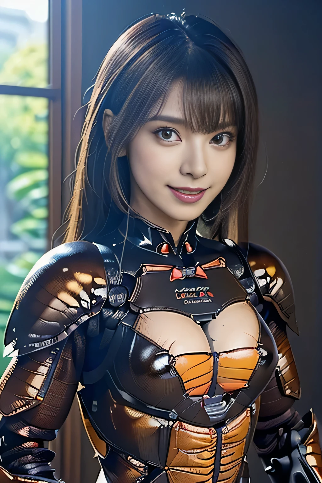 (high resolution,masterpiece,best quality,extremely detailed CG, anime, official art:1.4), realistic, photo, amazing fine details, all intricate, gloss and shiny,awesome many layers, 8k wall paper, 3d, sketch, kawaii, illustration,( solo:1.4), perfect female proportion,villainess, (fusion of dark brown cockroach and lady:1.4), (brown cockroach form lady:1.2), (brown cockroach lady:1.2), (fusion:1.2), (solo:1.4), (evil smile:1.2), muscular, abs, (cockroach brown exoskeleton bio insect suit:1.4), (cockroach brown exoskeleton bio insect armor:1.2), (brown transparency cockroach wing:1.4), (brown cockroach antennae:1.3),